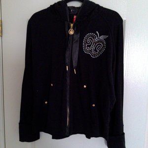Apple Bottoms black sequined zip hoodie
